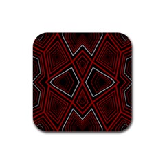 Abstract Pattern Geometric Backgrounds Rubber Square Coaster (4 Pack) by Eskimos