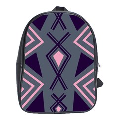 Abstract Pattern Geometric Backgrounds  School Bag (large) by Eskimos