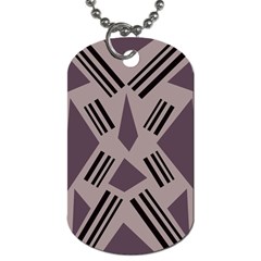 Abstract Pattern Geometric Backgrounds   Dog Tag (one Side) by Eskimos