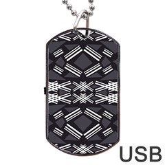 Abstract Pattern Geometric Backgrounds  Dog Tag Usb Flash (one Side) by Eskimos