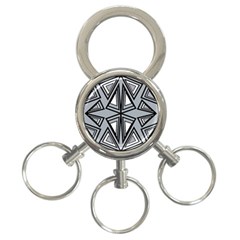 Abstract pattern geometric backgrounds   3-Ring Key Chain