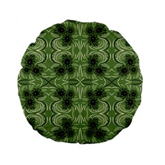 Folk Flowers Print Floral Pattern Ethnic Art Standard 15  Premium Flano Round Cushions by Eskimos