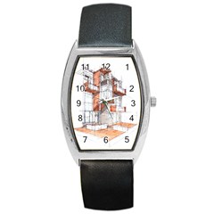 Rag-flats-onion-flats-llc-architecture-drawing Graffiti-architecture Barrel Style Metal Watch