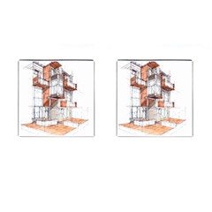 Rag-flats-onion-flats-llc-architecture-drawing Graffiti-architecture Cufflinks (Square)