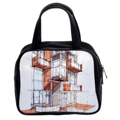 Rag-flats-onion-flats-llc-architecture-drawing Graffiti-architecture Classic Handbag (Two Sides)