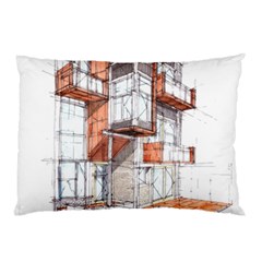 Rag-flats-onion-flats-llc-architecture-drawing Graffiti-architecture Pillow Case