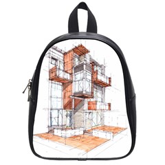 Rag-flats-onion-flats-llc-architecture-drawing Graffiti-architecture School Bag (small) by Jancukart