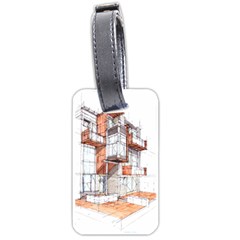 Rag-flats-onion-flats-llc-architecture-drawing Graffiti-architecture Luggage Tag (one side)