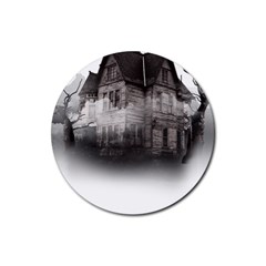 Haunted-night Building Rubber Round Coaster (4 Pack)