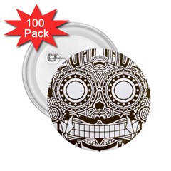 Barong-mask-art-bali 2 25  Buttons (100 Pack)  by Jancukart