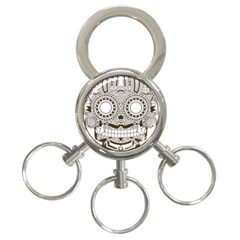 Barong-mask-art-bali 3-ring Key Chain