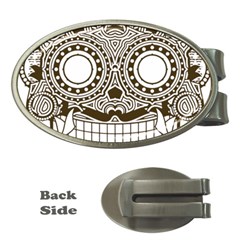 Barong-mask-art-bali Money Clips (oval) 