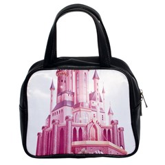 Pink Castle Classic Handbag (two Sides) by Jancukart
