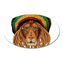 Lion Rastafari Oval Magnet