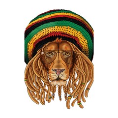 Lion Rastafari Shower Curtain 48  X 72  (small)  by Jancukart