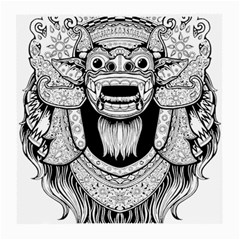 Balinese-art Barong-drawing-bali Medium Glasses Cloth