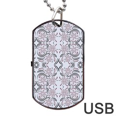 Folk Flowers Print Floral Pattern Ethnic Art Dog Tag Usb Flash (one Side) by Eskimos