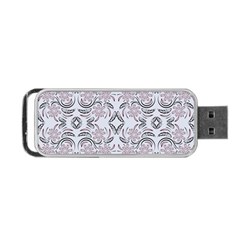 Folk Flowers Print Floral Pattern Ethnic Art Portable Usb Flash (two Sides) by Eskimos