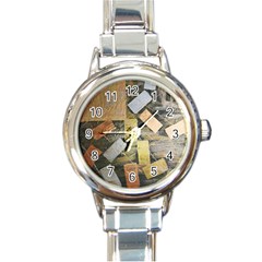 All That Glitters Is Gold  Round Italian Charm Watch