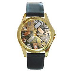 All That Glitters Is Gold  Round Gold Metal Watch