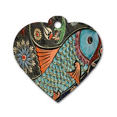 Mosaic Dog Tag Heart (two Sides) by artworkshop