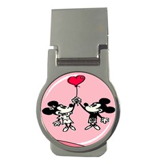 Baloon Love Mickey & Minnie Mouse Money Clips (round)  by nate14shop