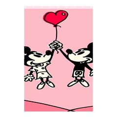 Baloon Love Mickey & Minnie Mouse Shower Curtain 48  X 72  (small)  by nate14shop