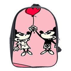Baloon Love Mickey & Minnie Mouse School Bag (xl) by nate14shop