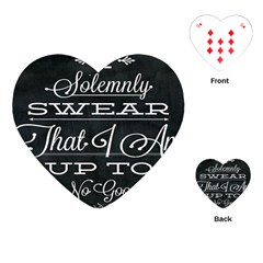 I Solemnly Swear Harry Potter Playing Cards Single Design (heart) by nate14shop