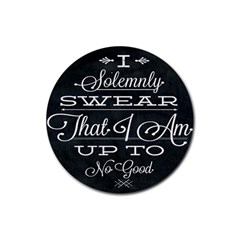 I Solemnly Swear Harry Potter Rubber Round Coaster (4 Pack) by nate14shop