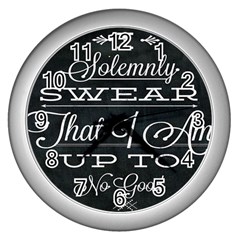 I Solemnly Swear Harry Potter Wall Clock (silver) by nate14shop