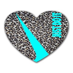 Just Do It Leopard Silver Heart Mousepads