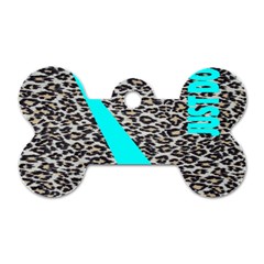 Just Do It Leopard Silver Dog Tag Bone (two Sides) by nate14shop