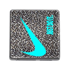 Just Do It Leopard Silver Memory Card Reader (square 5 Slot) by nate14shop