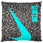 Just Do It Leopard Silver Large Cushion Case (Two Sides) Front