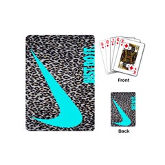 Just Do It Leopard Silver Playing Cards Single Design (mini) by nate14shop