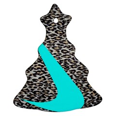 Just Do It Leopard Silver Ornament (christmas Tree)  by nate14shop