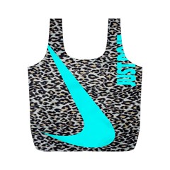 Just Do It Leopard Silver Full Print Recycle Bag (m) by nate14shop