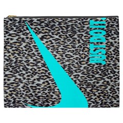 Just Do It Leopard Silver Cosmetic Bag (xxxl) by nate14shop