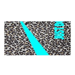 Just Do It Leopard Silver Satin Wrap 35  X 70 