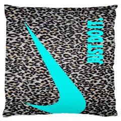 Just Do It Leopard Silver Standard Flano Cushion Case (one Side) by nate14shop