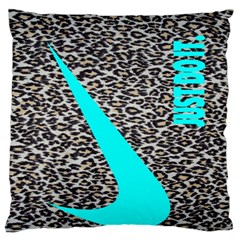 Just Do It Leopard Silver Standard Flano Cushion Case (two Sides) by nate14shop