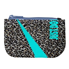 Just Do It Leopard Silver Large Coin Purse