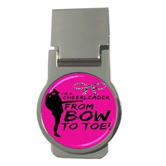 Bow To Toe Cheer Pink Money Clips (round)  by nate14shop