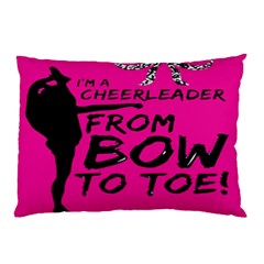 Bow To Toe Cheer Pink Pillow Case by nate14shop
