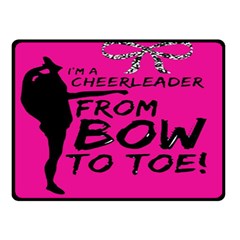 Bow To Toe Cheer Pink Double Sided Fleece Blanket (small)  by nate14shop