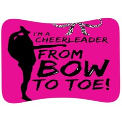 Bow To Toe Cheer Pink Velour Seat Head Rest Cushion by nate14shop