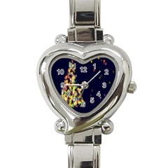 Abstract-christmas-tree Heart Italian Charm Watch by nate14shop