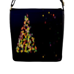 Abstract-christmas-tree Flap Closure Messenger Bag (l) by nate14shop