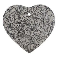 Artwork-005 Heart Ornament (two Sides) by nate14shop